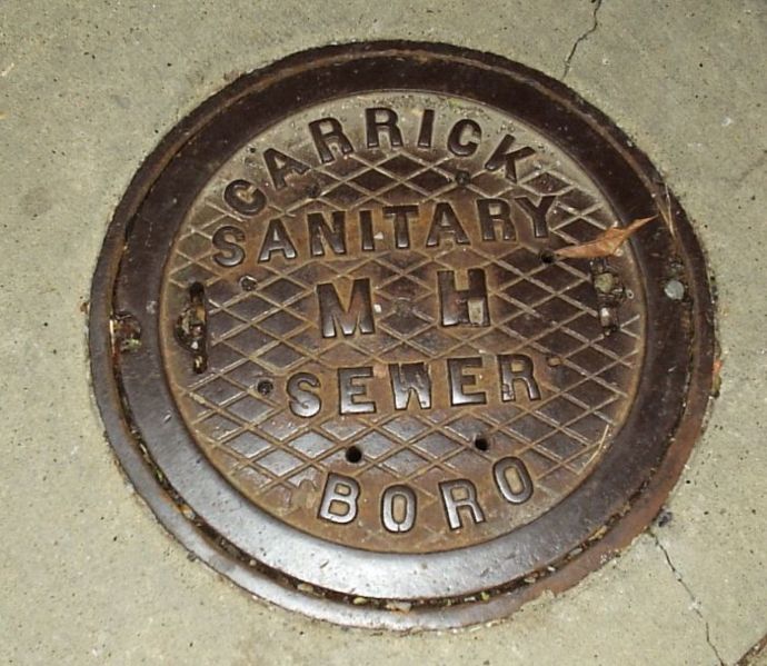 File:Carrick Boro Sanitary sewe Hornaday Road sidewalk.jpg